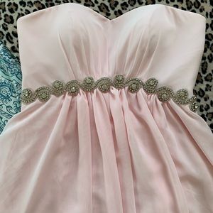 Pink high low gown